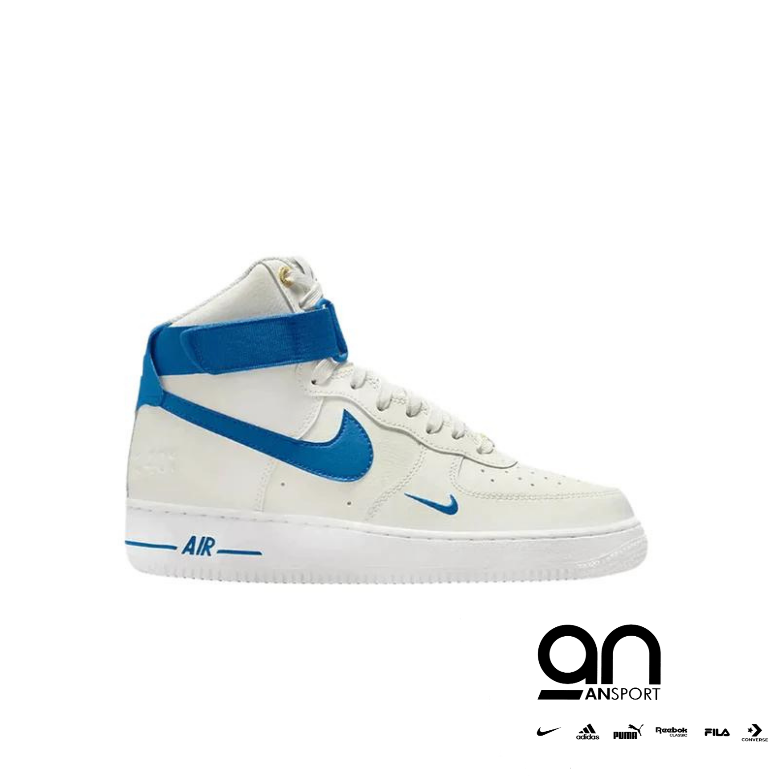 AIR FORCE 1 MID BIANCA BAFFO BLU Ansport