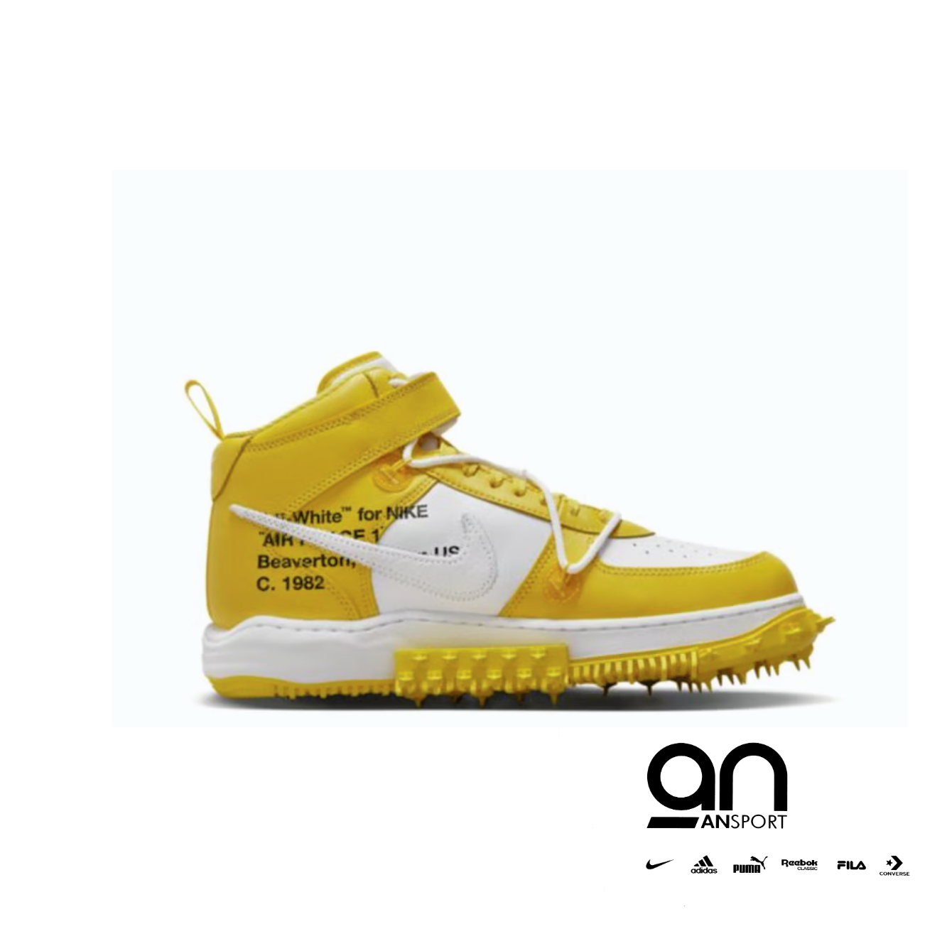 Off-White x Air Force 1 Mid SP Leather 'Varsity Maize'