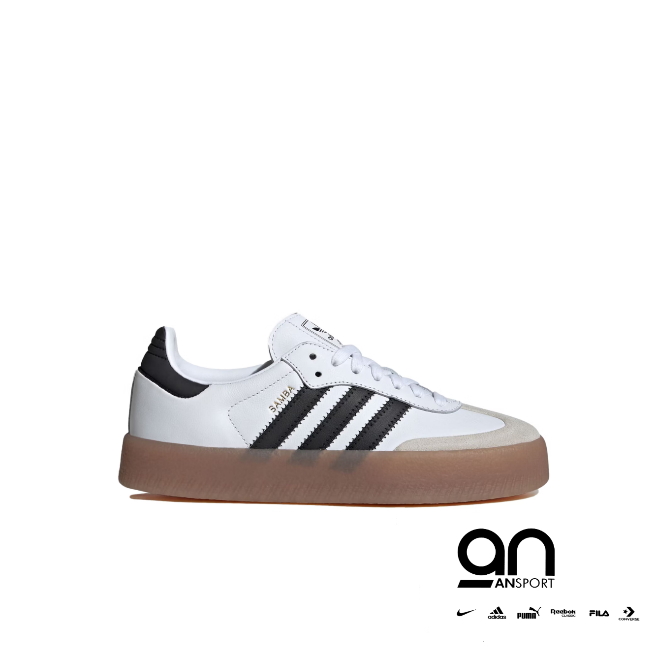 adidas Samba Platform Cloud White Metallic Gold (Women's)