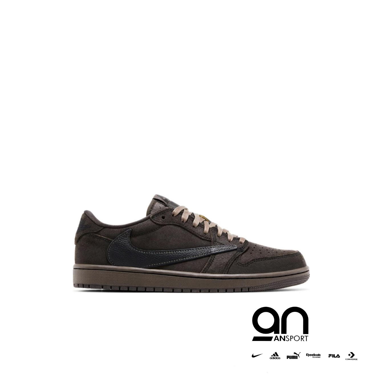 Scarpa Dark Mocha Lacci Air Jordan X Travis Scott Velvet Brown And