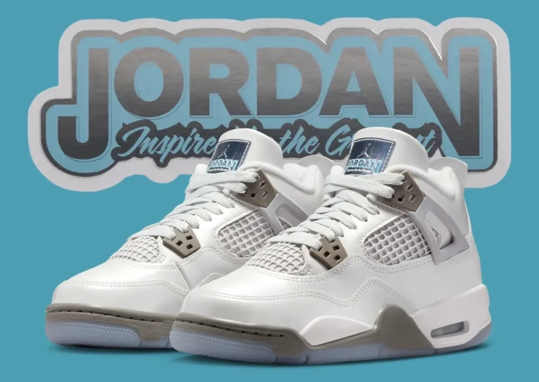 Air Jordan 4 Retro GS 'Photon Dust Blue Chill'