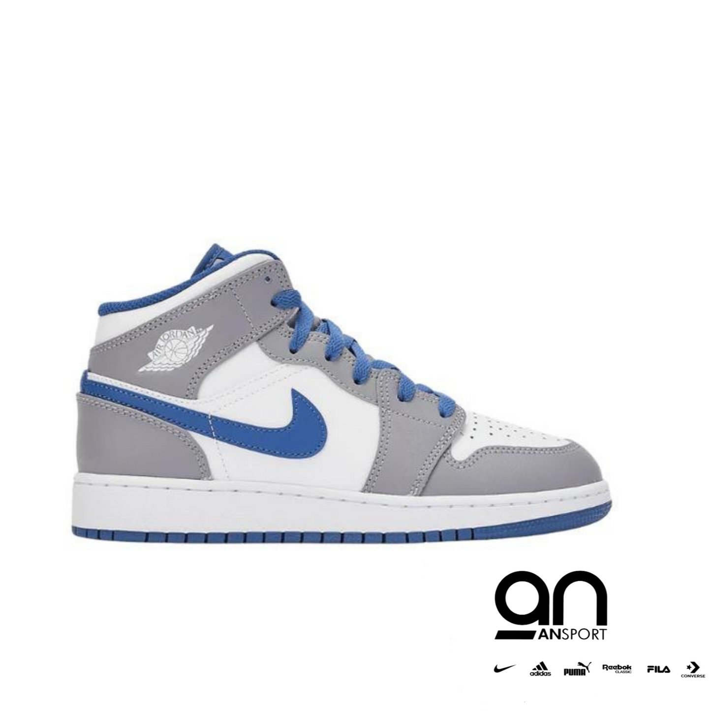 Jordan 1 Mid True Blue Cement (GS)