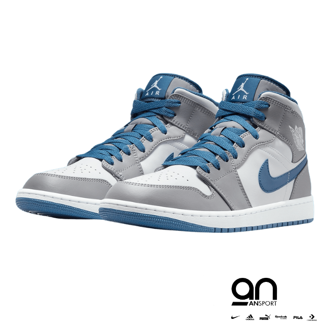 Jordan 1 Mid True Blue Cement (GS)