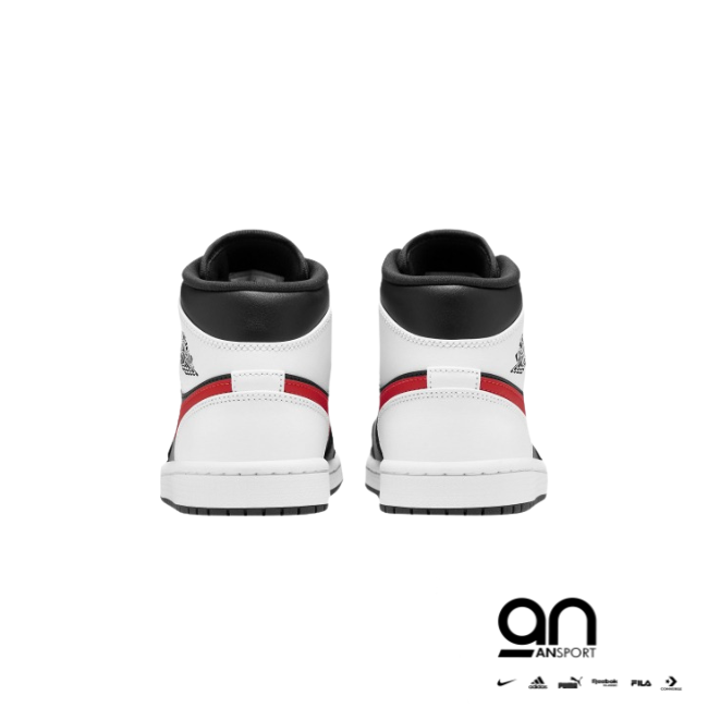 Air Jordan 1 Mid Black Chile Red White