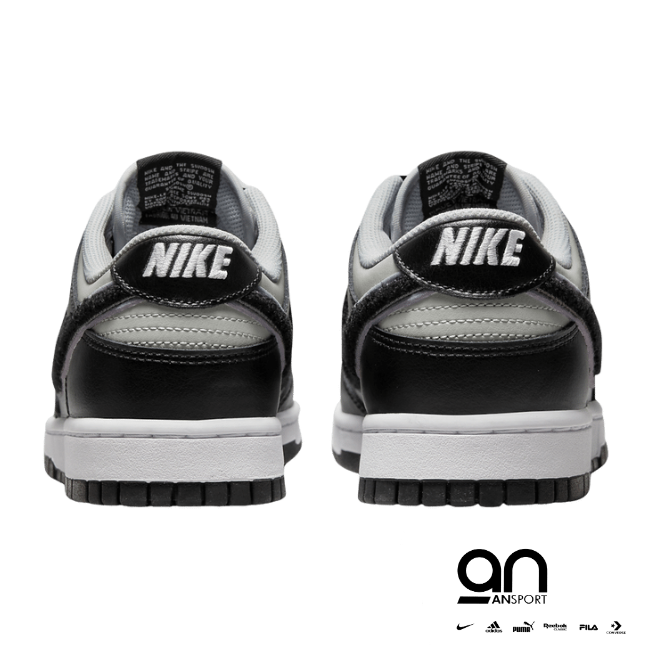 Nike Dunk Low Chenille Swoosh Black Grey