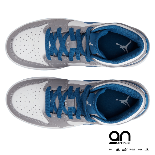 Jordan 1 Mid True Blue Cement (GS)