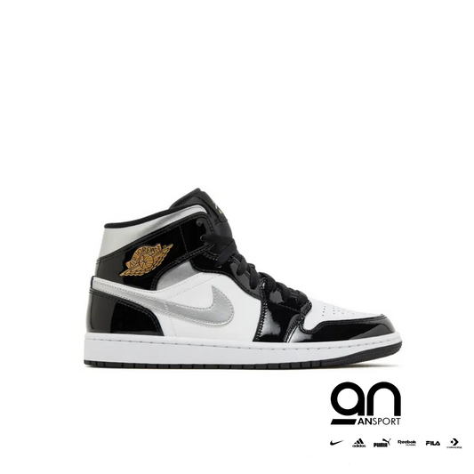 Air Jordan 1 Mid SE 'Black White Metallic Silver'