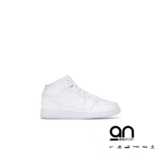 JORDAN 1 MID TOTAL WHITE ' PS