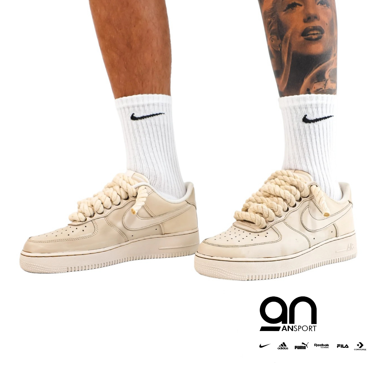 Air Force 1 - Rope Laces Coffee