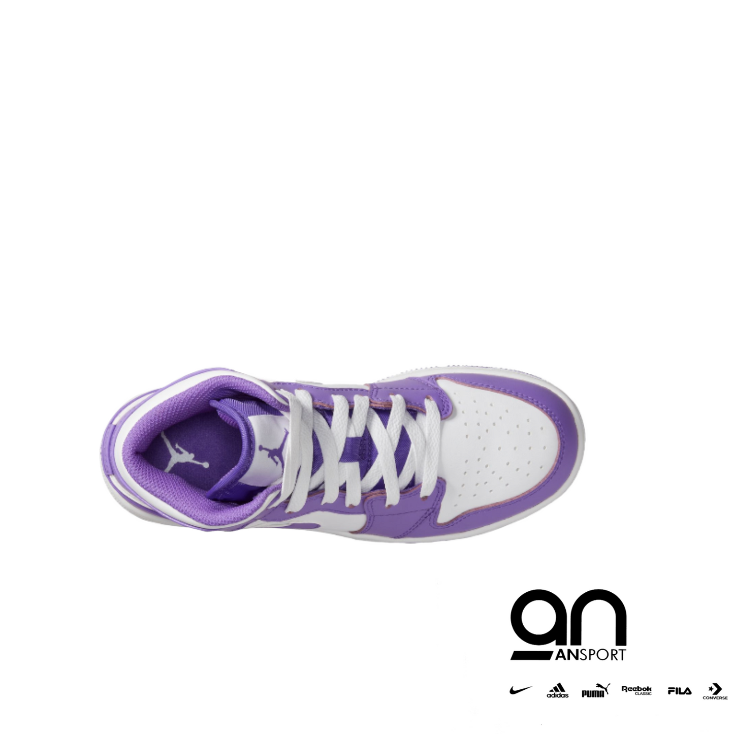 Air Jordan 1 Mid Purple-White