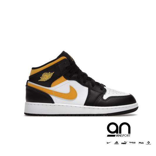 Jordan 1 Mid White Pollen Black (GS)